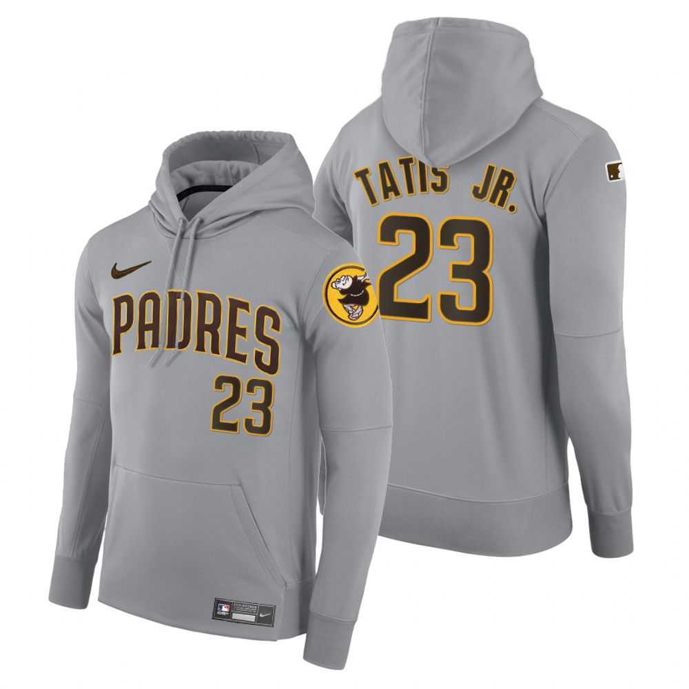 Men Pittsburgh Pirates 23 Tatis jr gray road hoodie 2021 MLB Nike Jerseys Men Pittsburgh Pirates 23 Tatis jr gray road hoodie 2021 MLB Nike Jerseys